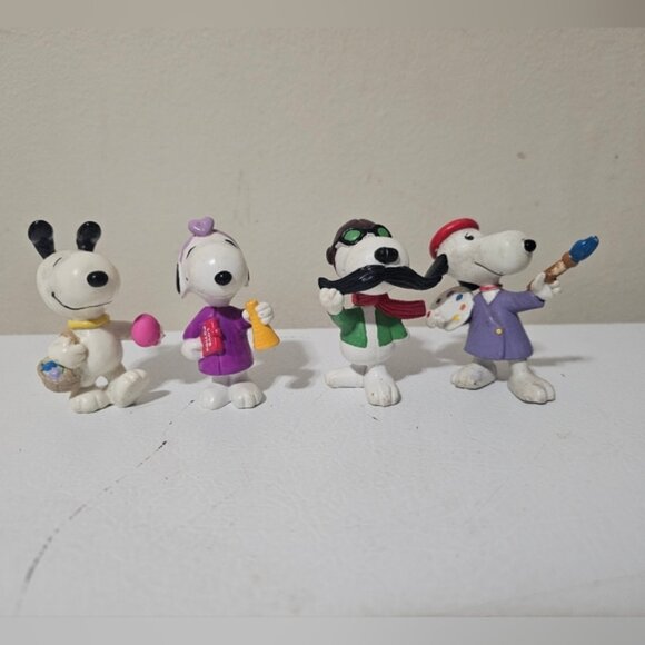 None Other - Vintage Peanuts SNOOPY Figures Set Of 4